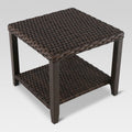 Wicker Square Patio Side Table X9448