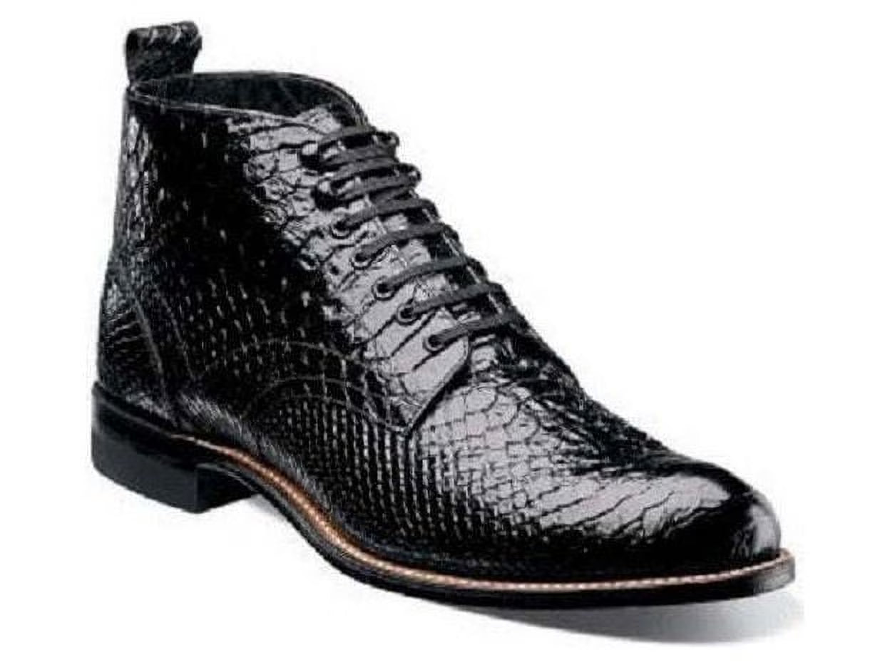 Black Leather High Top Boot O179563