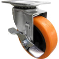 Orange TPU Swivel Caster with Brake N724085