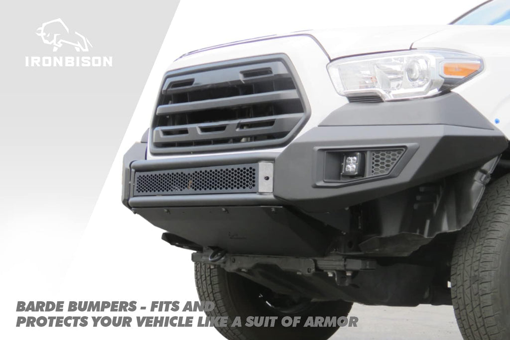 Black Textured Front Bumper Bull Bar with 2 LED Fog Light Q975606