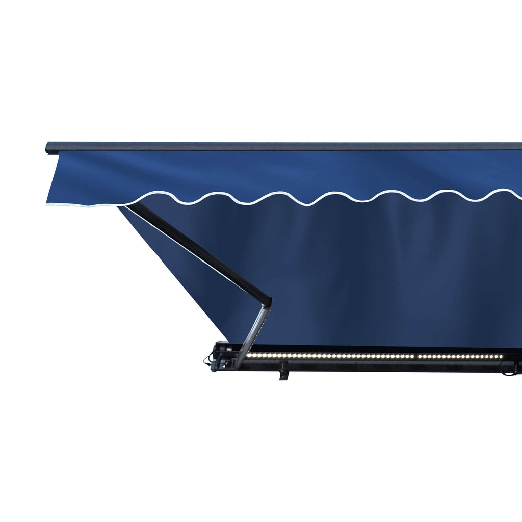 Blue Half Cassette Retractable Awning L4429