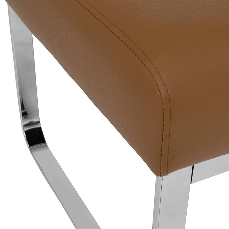Caramel Brown 2-Piece Accent Chair and Ottoman Set G757