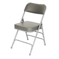 Grey Vinyl Padded Folding Chair (2/Box) U83231