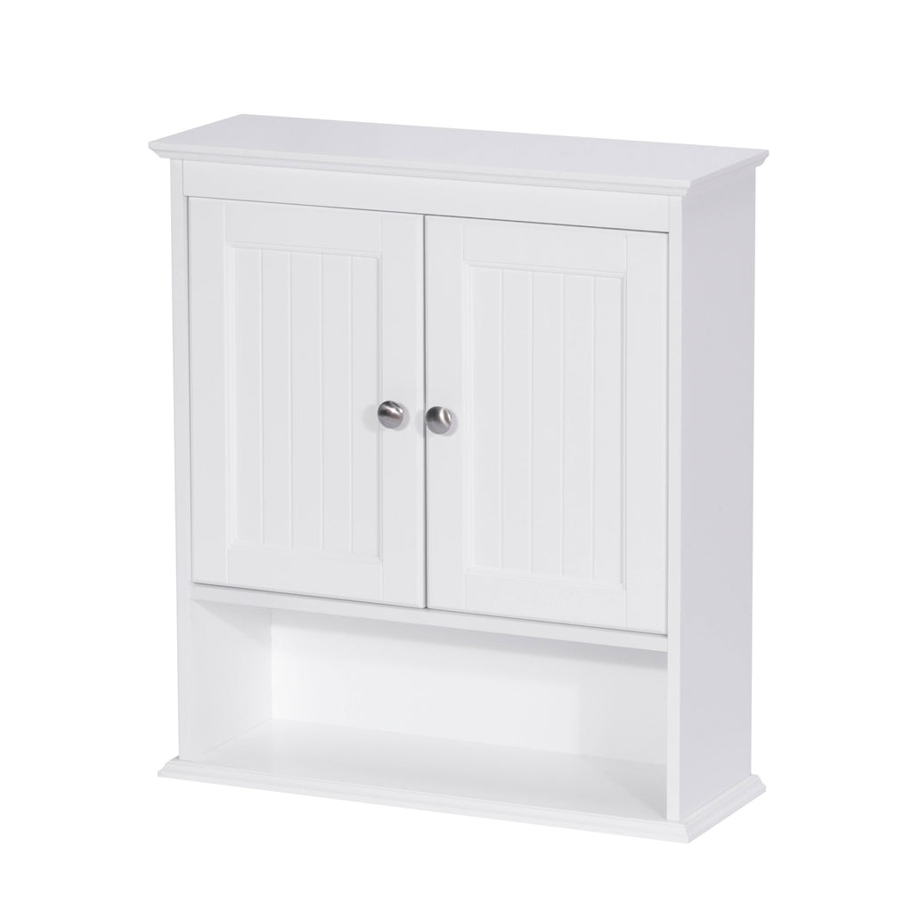 White Wooden Bathroom Wall Storage Cabinet N8332