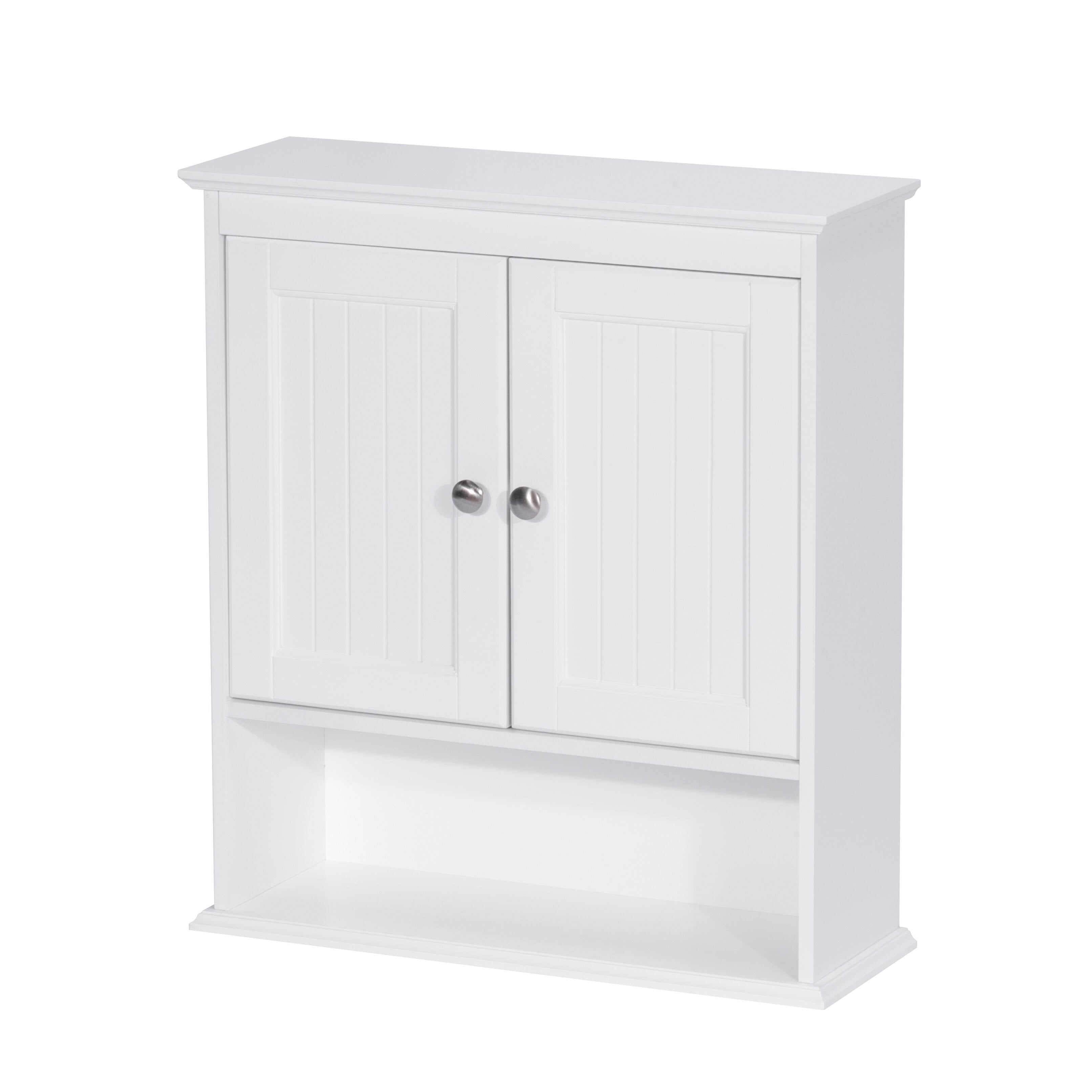 White Wooden Bathroom Wall Storage Cabinet N8332