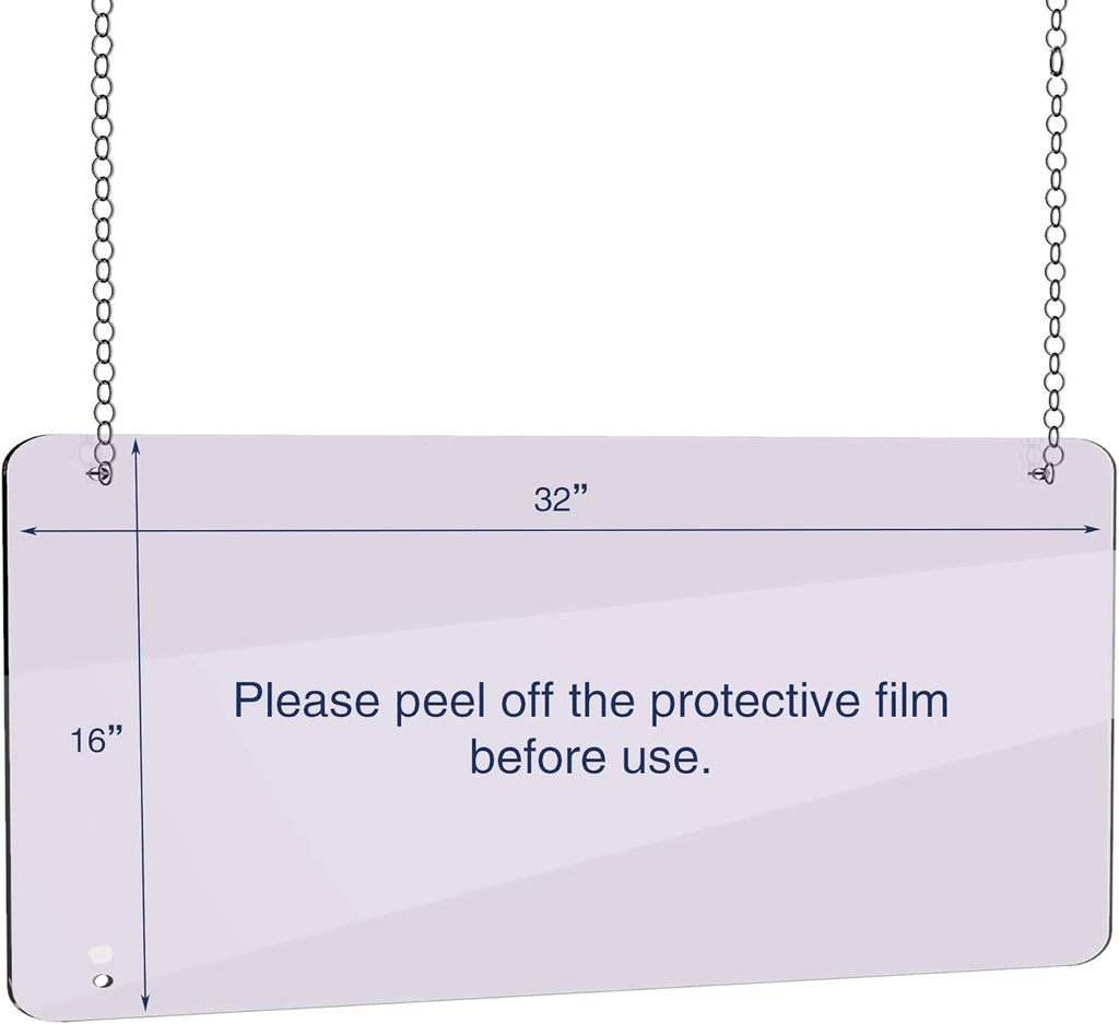 Pack of 2 Portable Acrylic Sneeze Guard Shield Y16800