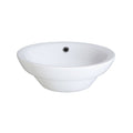 White Semi-Recessed Round Vitreous China Vessel V9853
