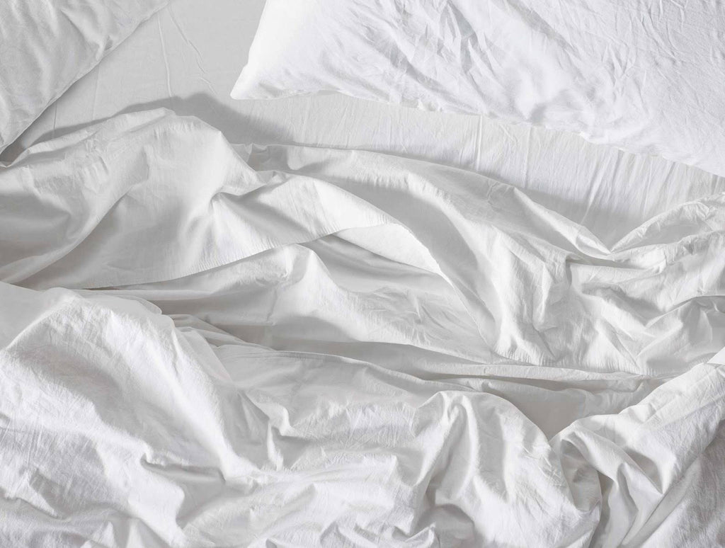 Organic Crinkled Percale Fitted Sheet King Pewter K544578