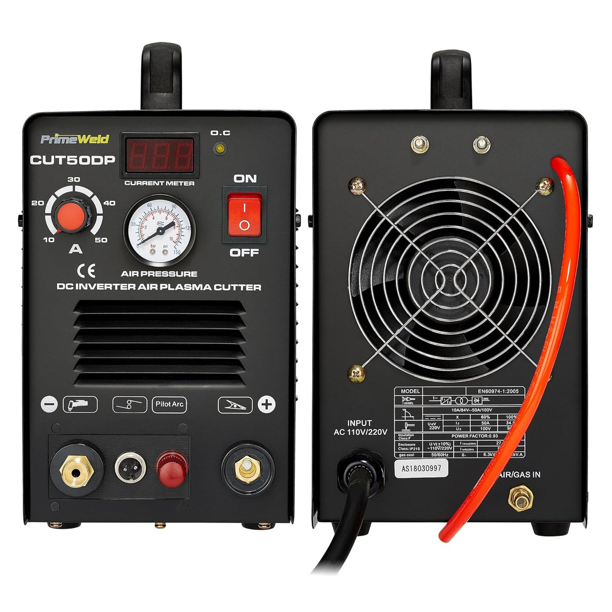Plasma Cutter with Non-Touch Pilot Arc, Dual-Voltage, 1/2" Clean Cut E969428