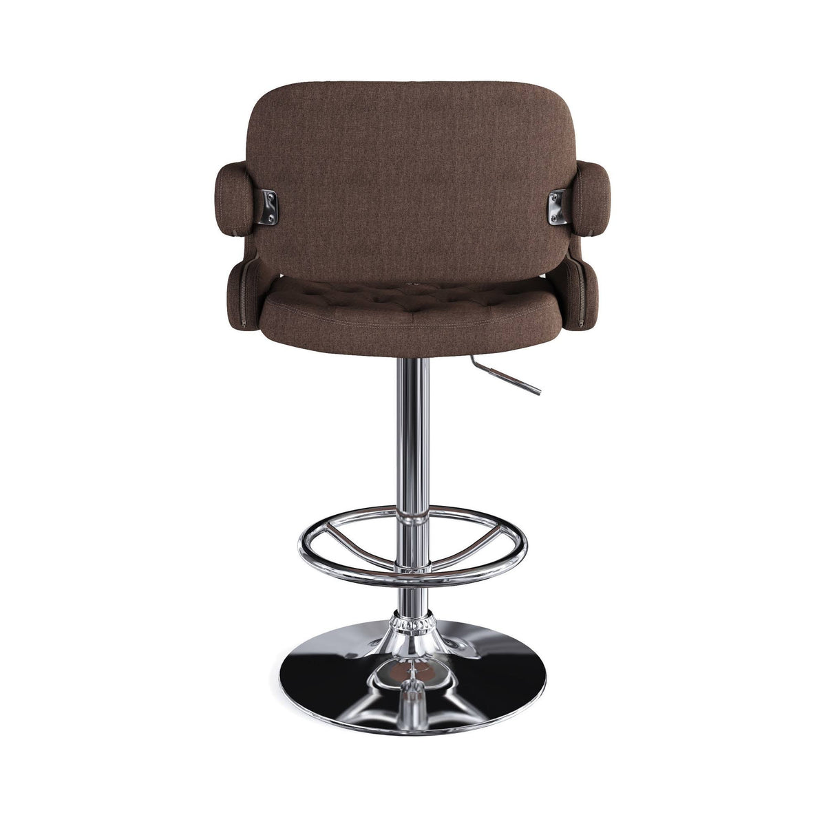 Dark Brown Fabric Barstool (Set of 2) R797