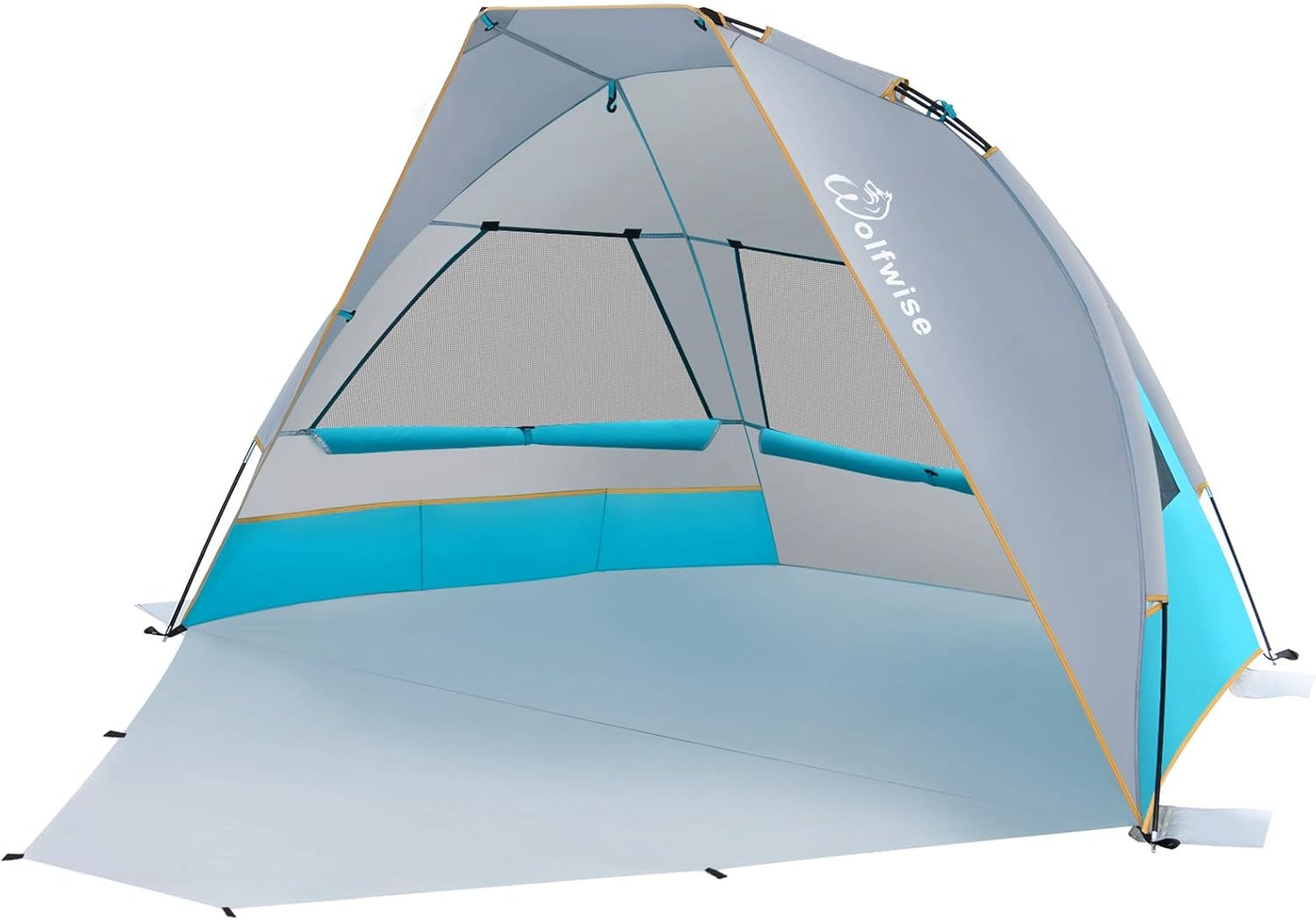 2-3 Person Portable Beach Tent UPF 50+ Sun Shade Canopy N49740