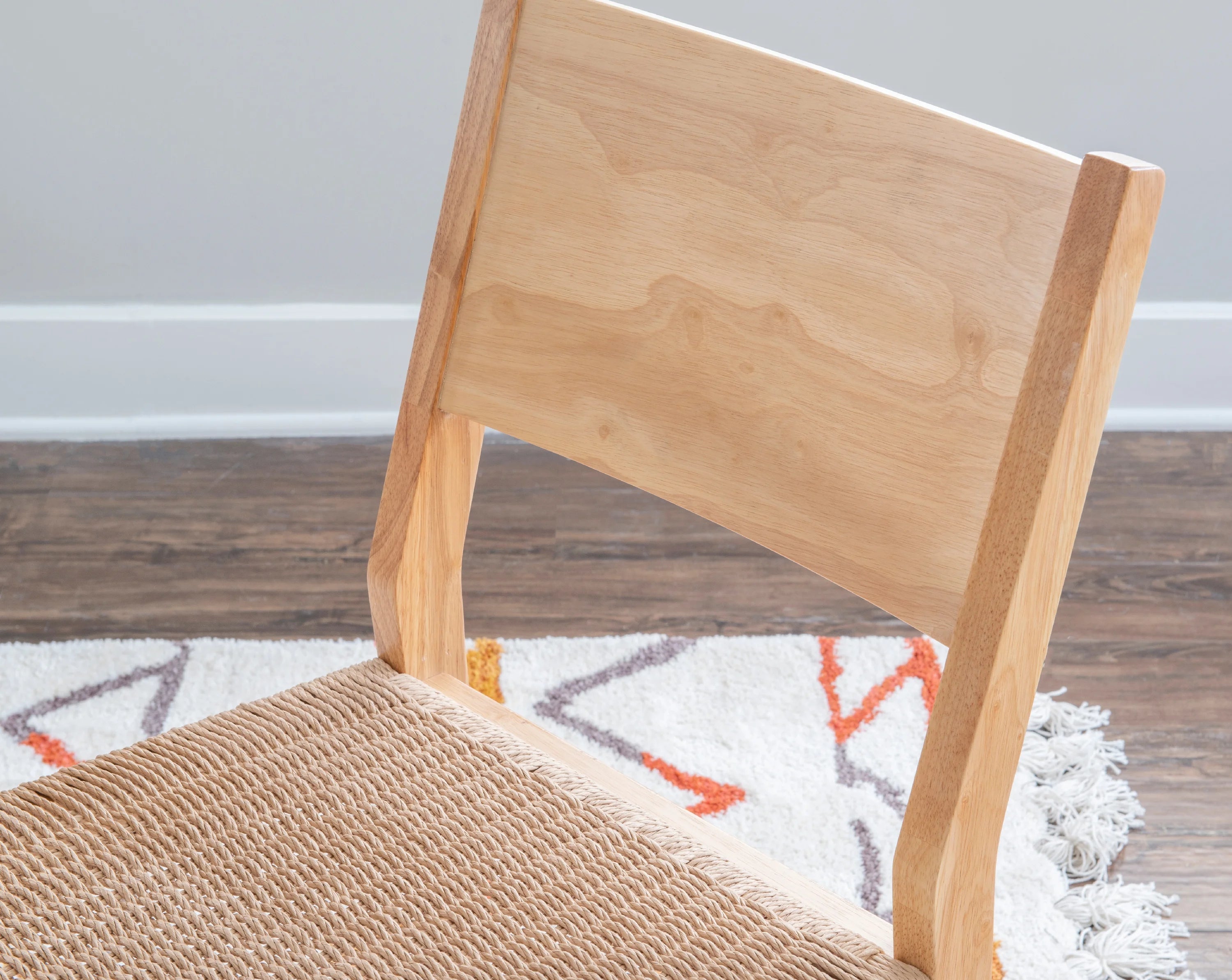 Natural Handwoven Rope Seat Dining Chair, Set of 2 C58098