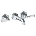 Satin PVD Brass Wall Mounted 3 Hole Lavatory Set A164161