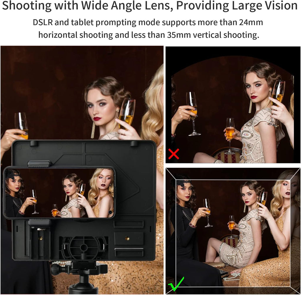 10 Folding Teleprompter for DSLR Smartphone and Tablet E27394