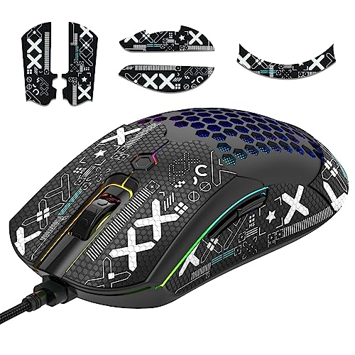 Green 65G Honeycomb Shell Wired Gaming Mouse D8375