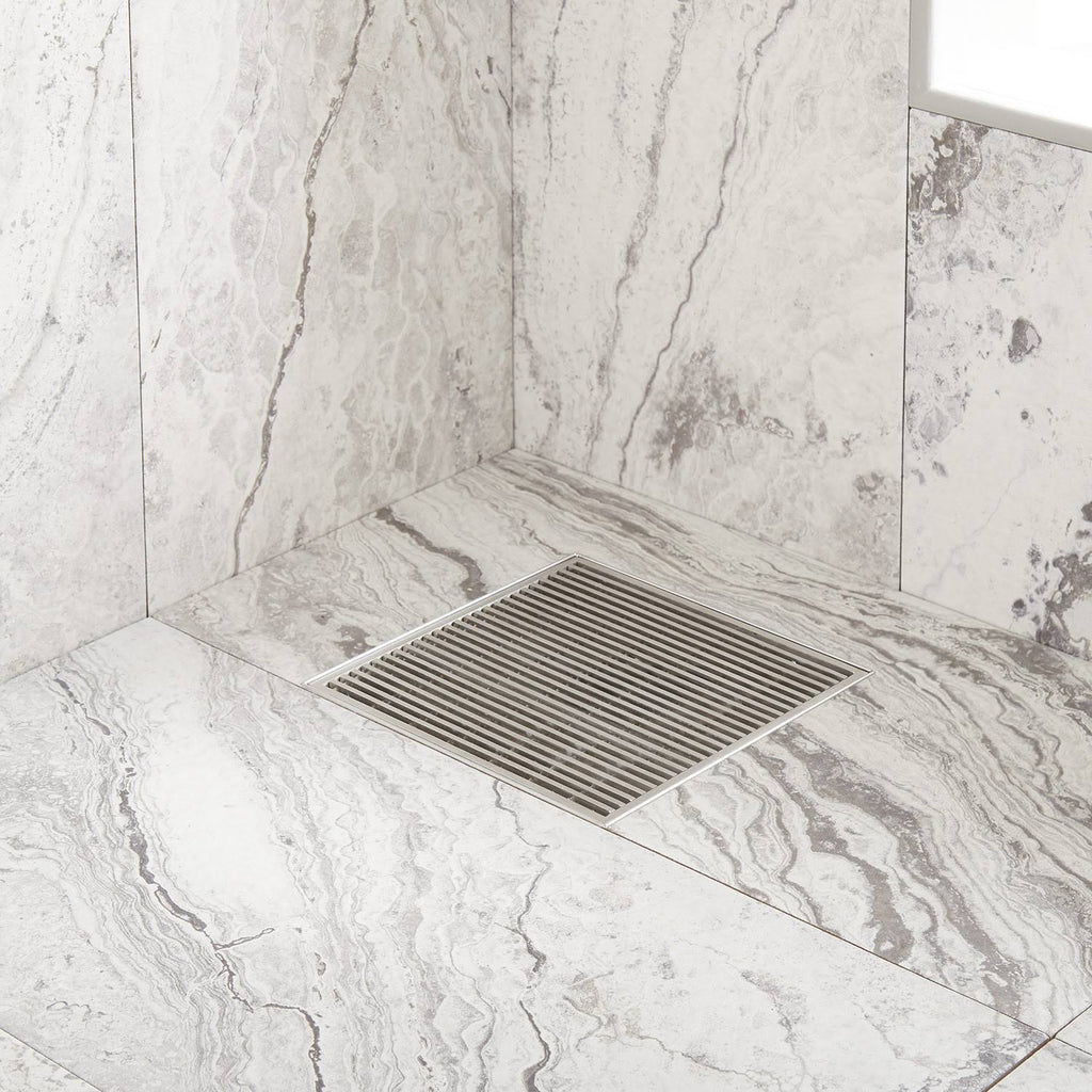 Brushed Stainless Steel Square Shower Drain U2590