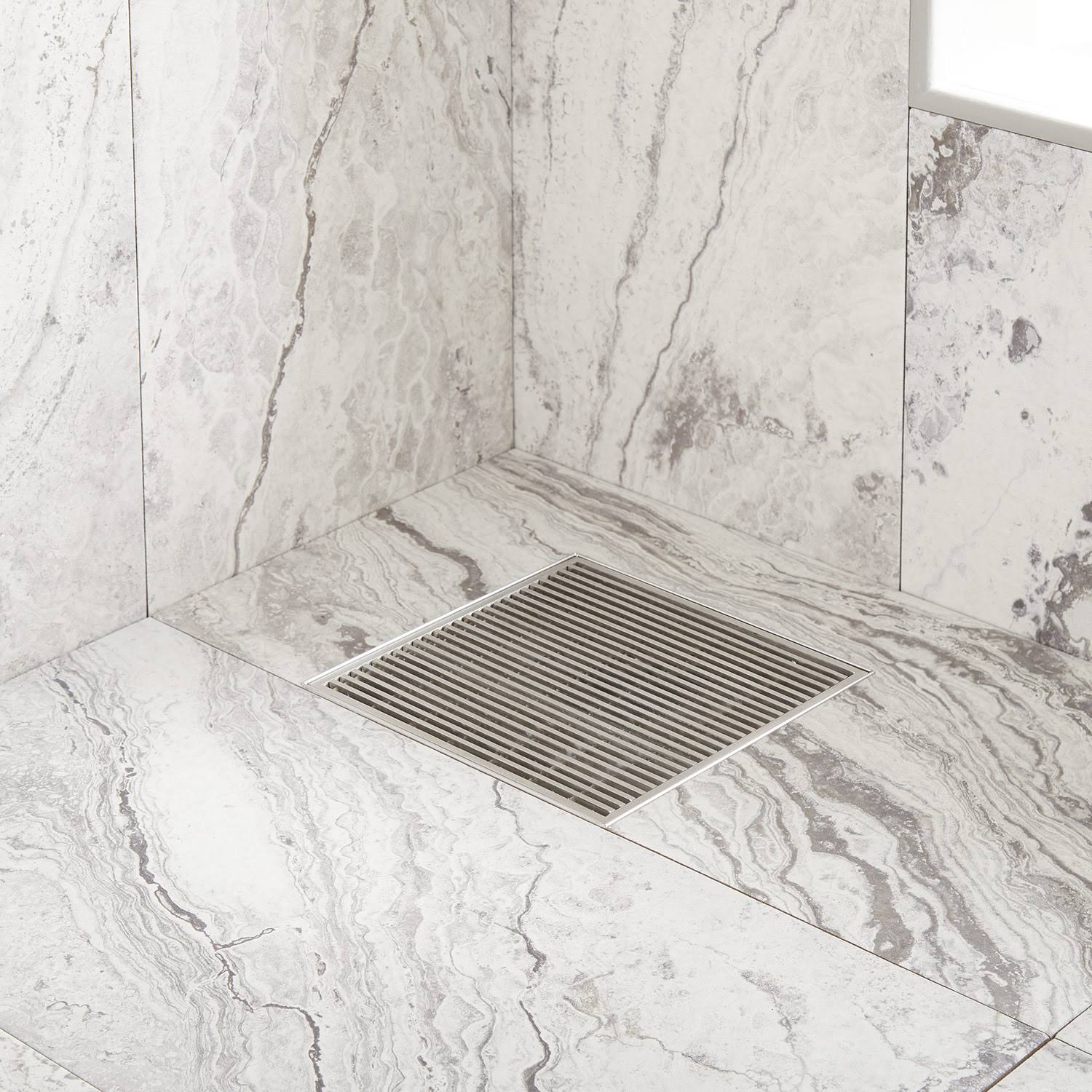 Brushed Stainless Steel Square Shower Drain U2590