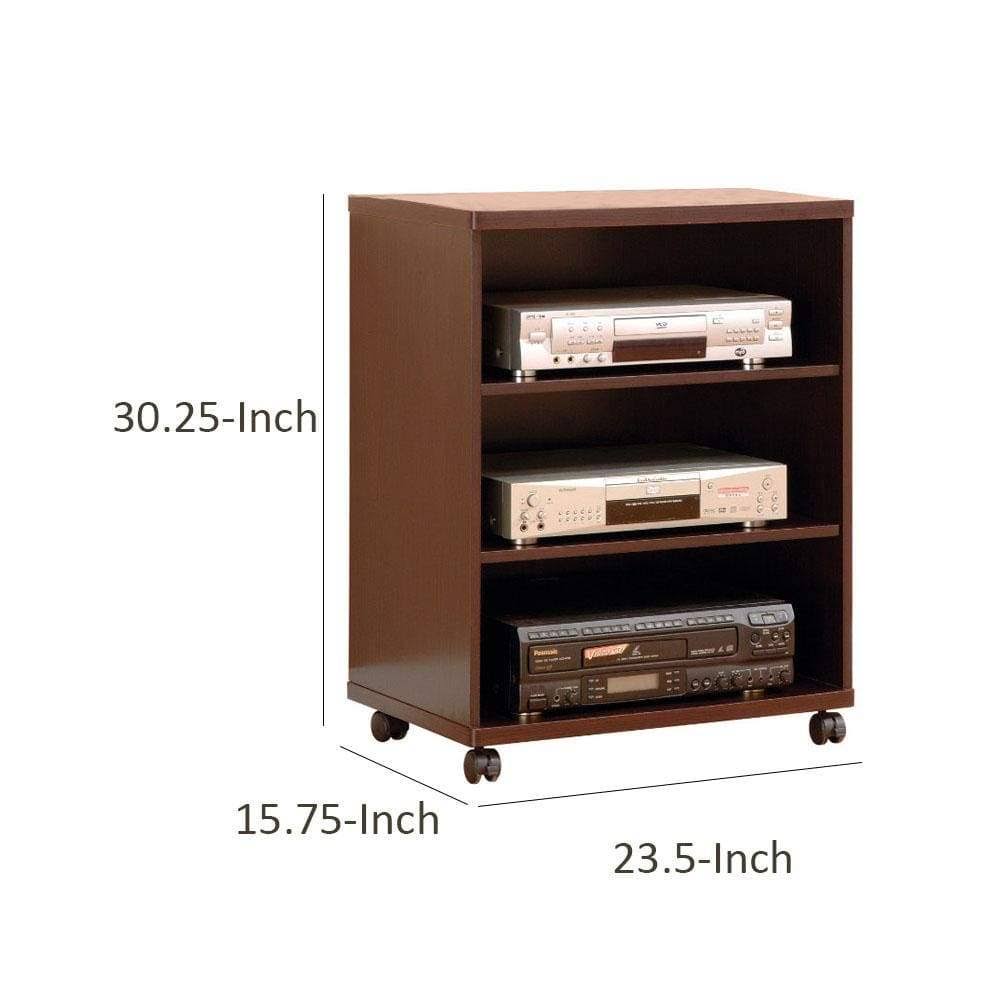 Brown TV Stand with Casters X6960