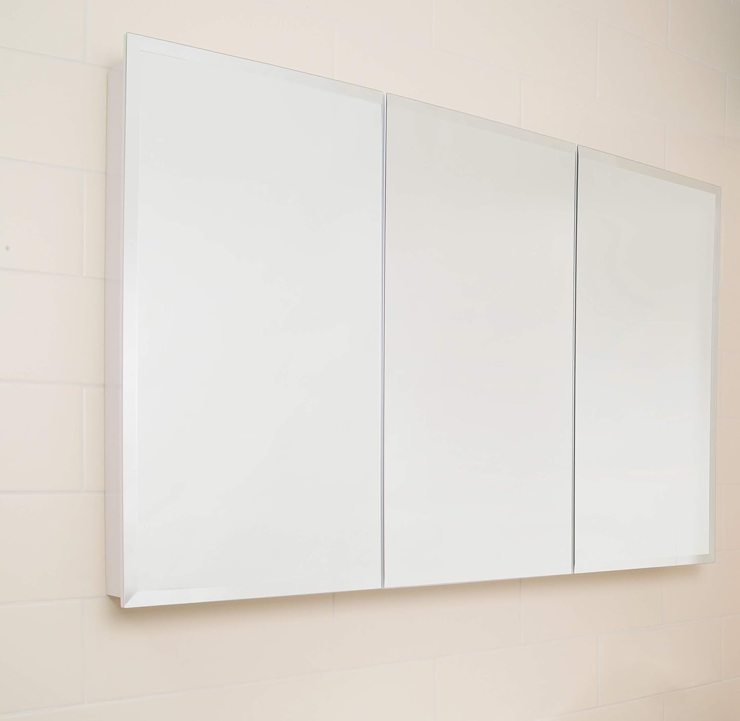 Triple Door Tri-View Cabinet, 30-Inch x 36-Inch, White U6489