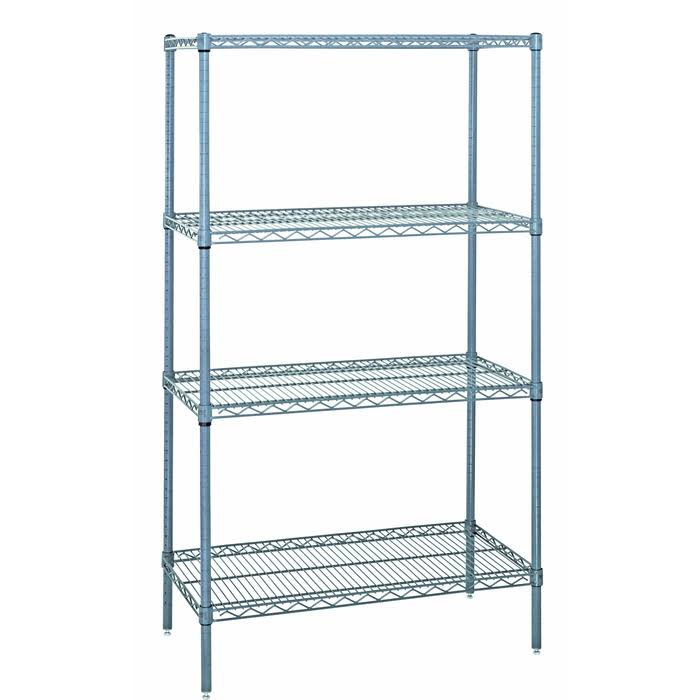 4-Shelf Gray Epoxy Wire Shelving 24x54x63 inch A78857