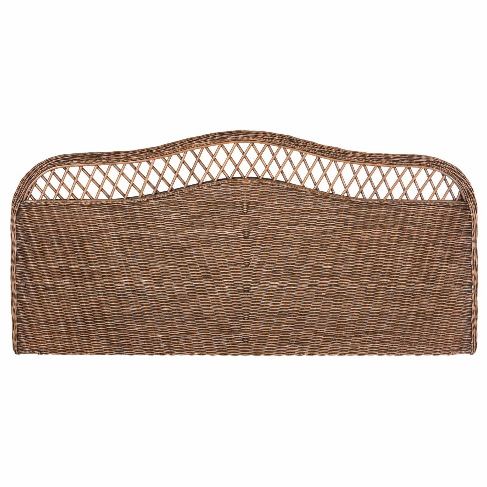 Antique Grey Rattan Full Headboard L84241