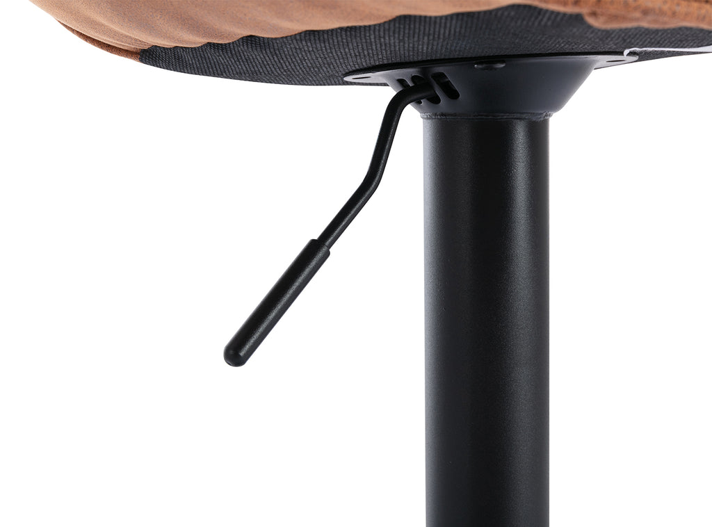 Modern Swivel Leather Bar Stools Set of 2 J17457