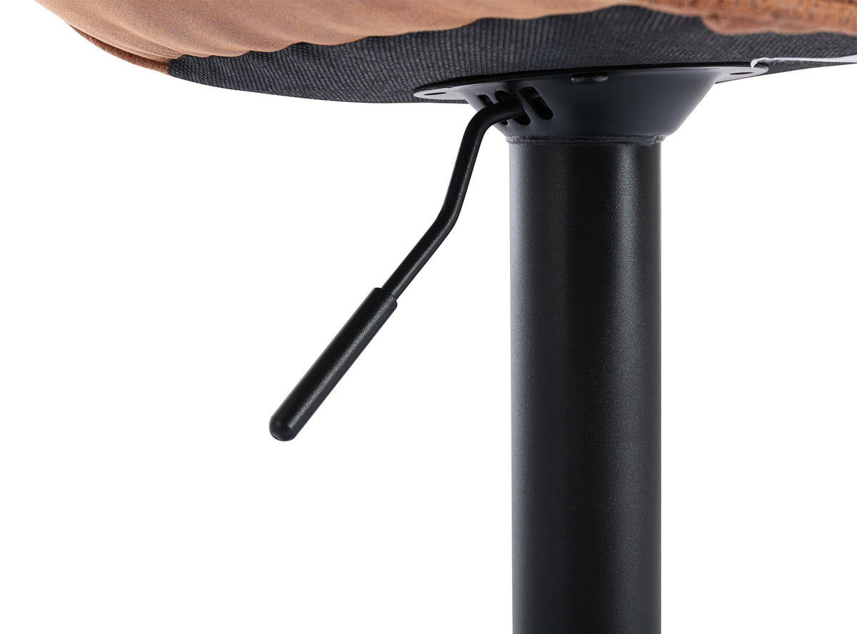 Modern Swivel Leather Bar Stools Set of 2 J17457