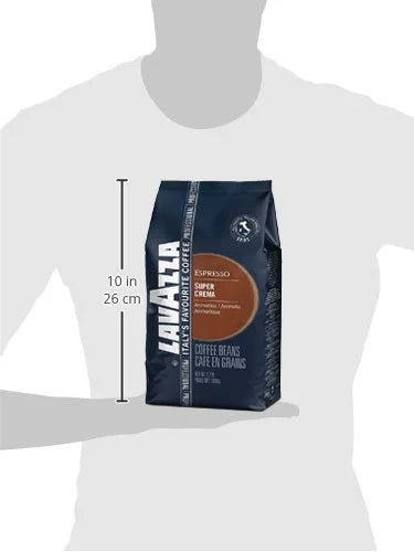 2 Pack Lavazza Super Crema Whole Bean Coffee Blend, Medium Espresso Roast, 35.2 Ounce Bag K1289