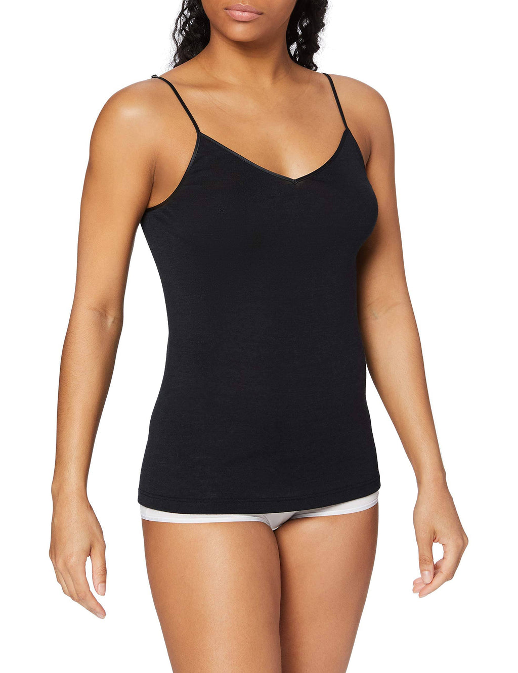 Black Woolen Silk Camisole R687