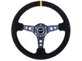 Suede Black Stitch Reinforced Sport Steering Wheel 350mm Y76462