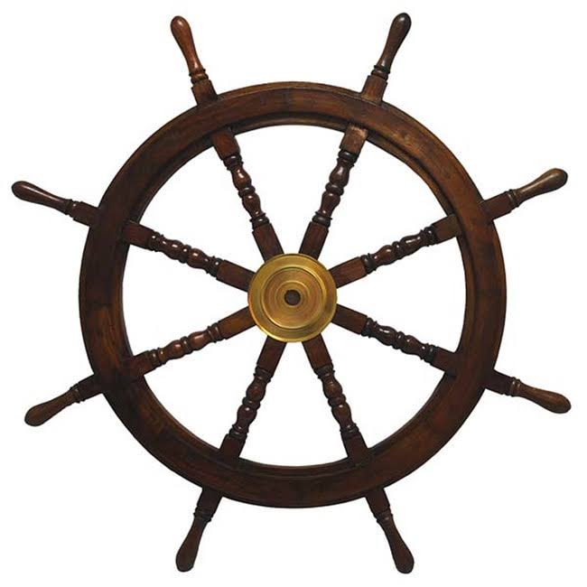 Large Hardwood Nautical Ship T567