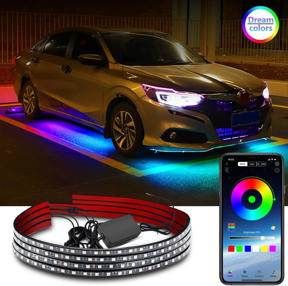 250 LEDs 16 Million Colors Music Sync Waterproof Car Underglow Lights W4300