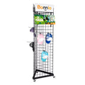 Triangle Wire Grid Panel Tower with Base and Casters X782188