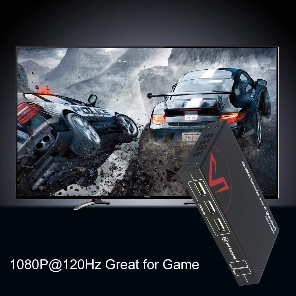 4K HDMI USB KVM Extender over Cat5e/6 up to 120M A25028