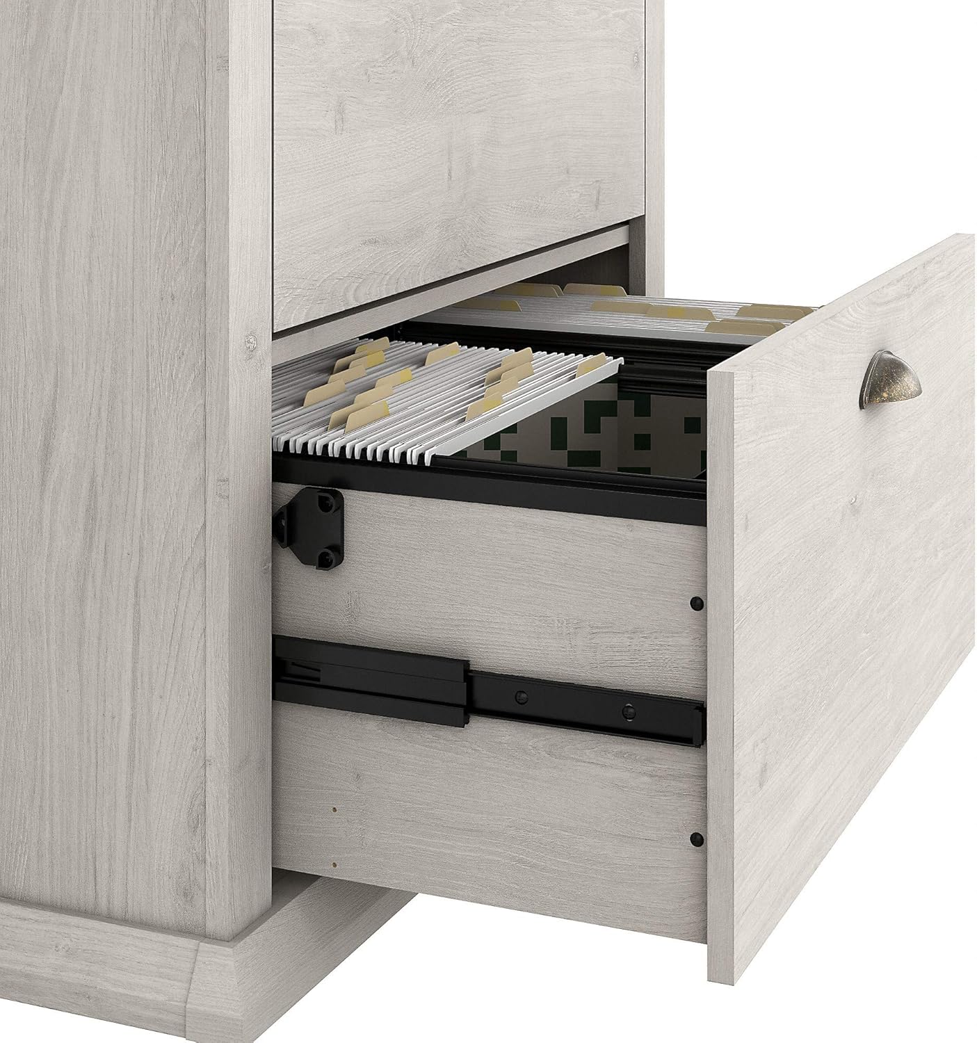 White Oak 2 Drawer Lateral File Cabinet Q377400