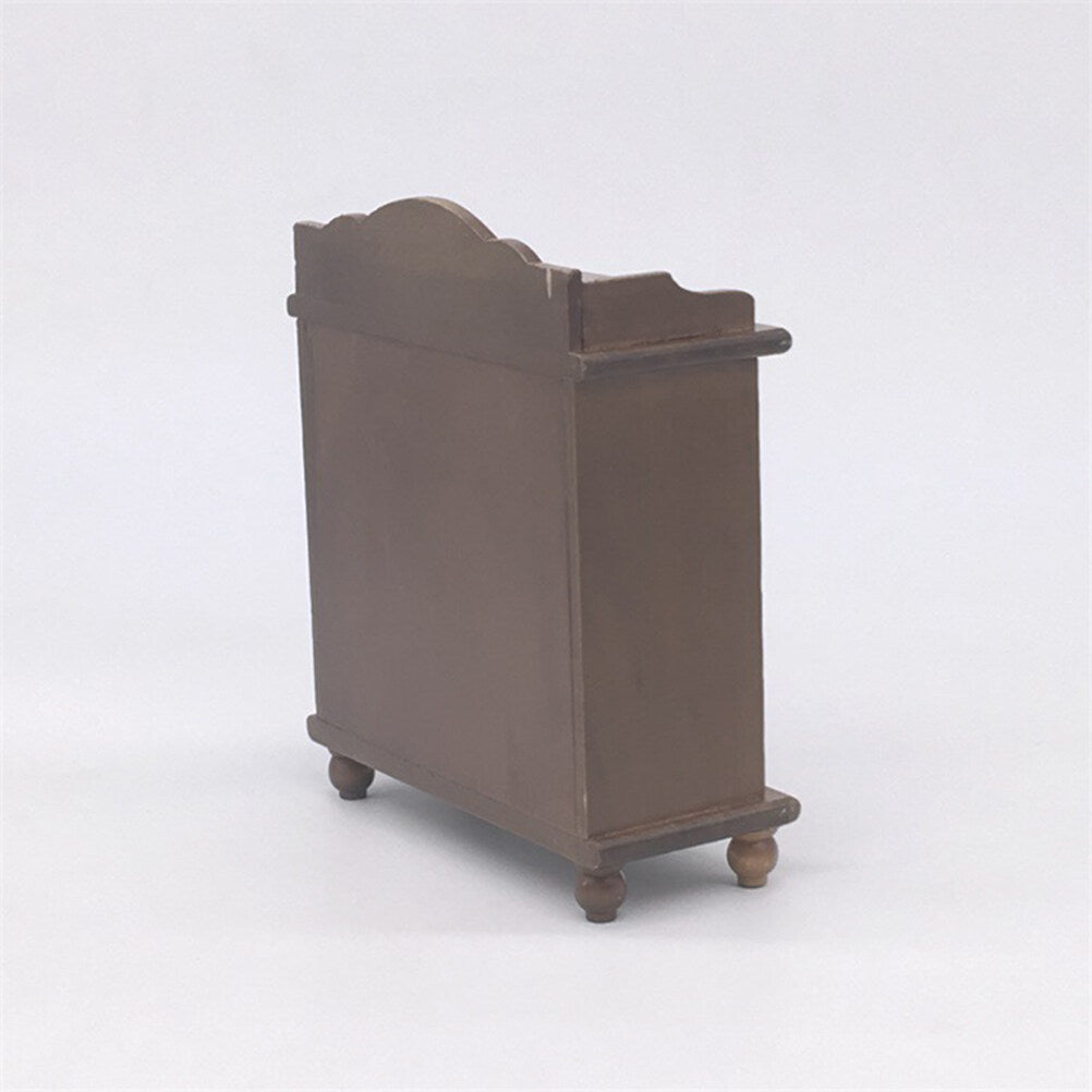 Mini Wooden Wine Cabinet Model (Walnut Color) B513625