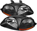 Black Clear Headlights Pair F986384