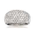 Vintage Pave Diamond Dome Ring in 18kt White Gold M965