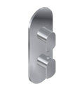 Polished Chrome Round 2-Hole Trim Plate with Phase Handles K170