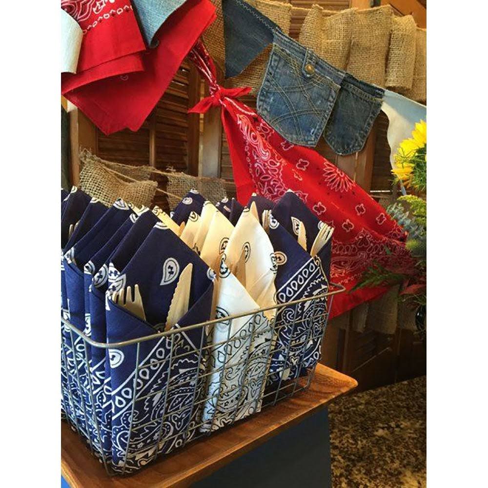 100% Cotton Paisley and Plain Bandana - 240 Pack H1791