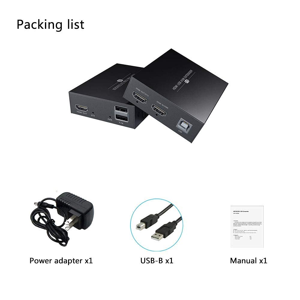 HDMI KVM USB Extender 1080P Over Cat5e/6 Ethernet Cable 50m X751302