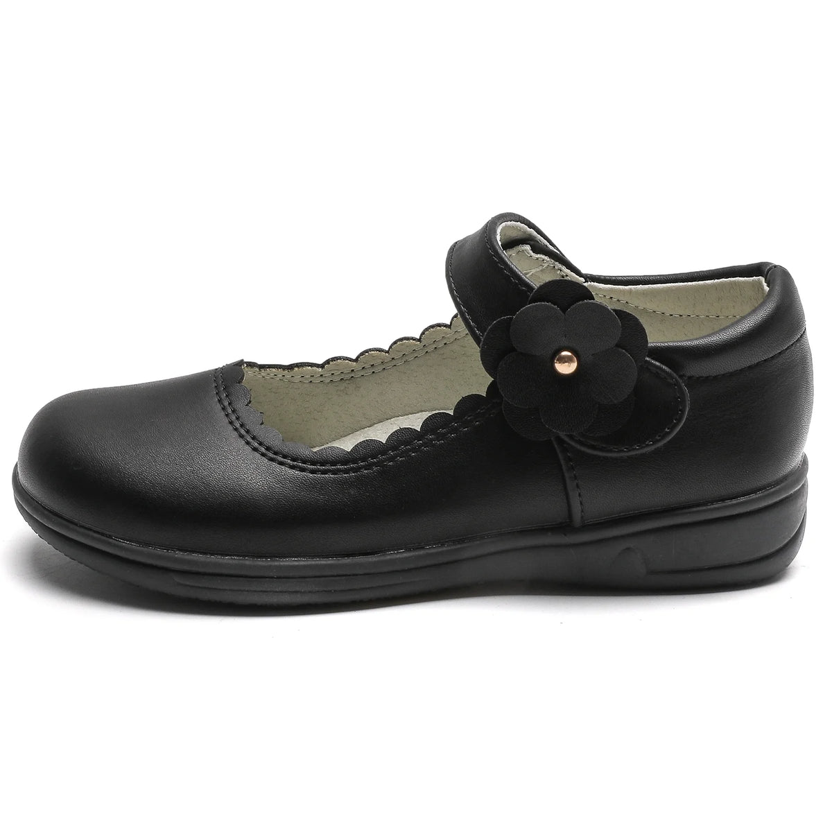 Black Mary Jane Flat School Uniform Shoes P880