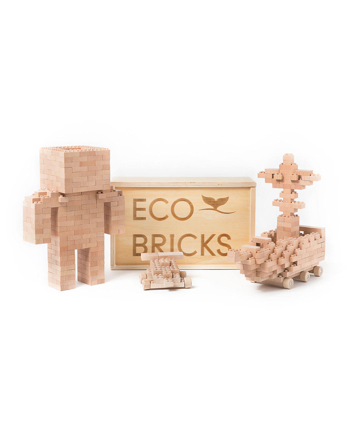 250 Piece Wooden Eco Bricks Set H286431