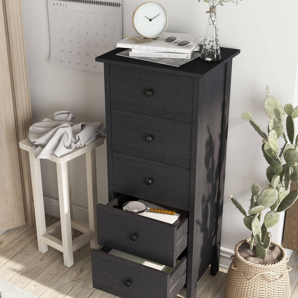 White 5-Drawer Chest J177