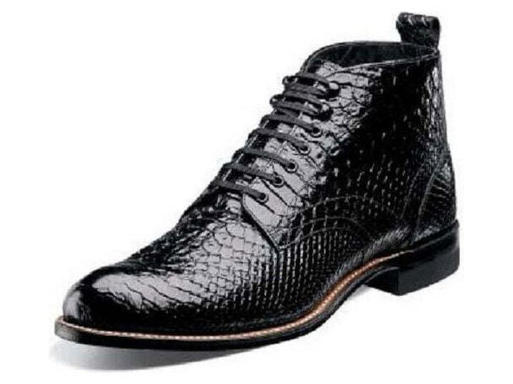 Black Leather High Top Boot O179563
