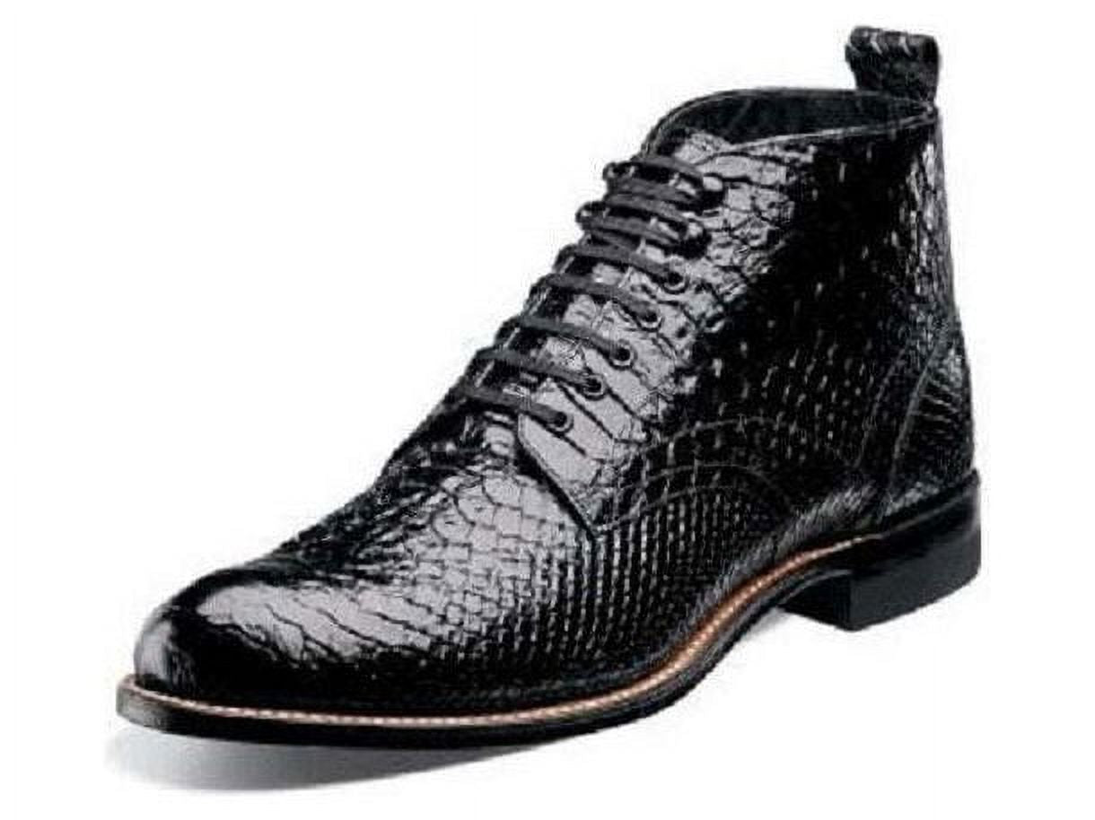 Black Leather High Top Boot O179563