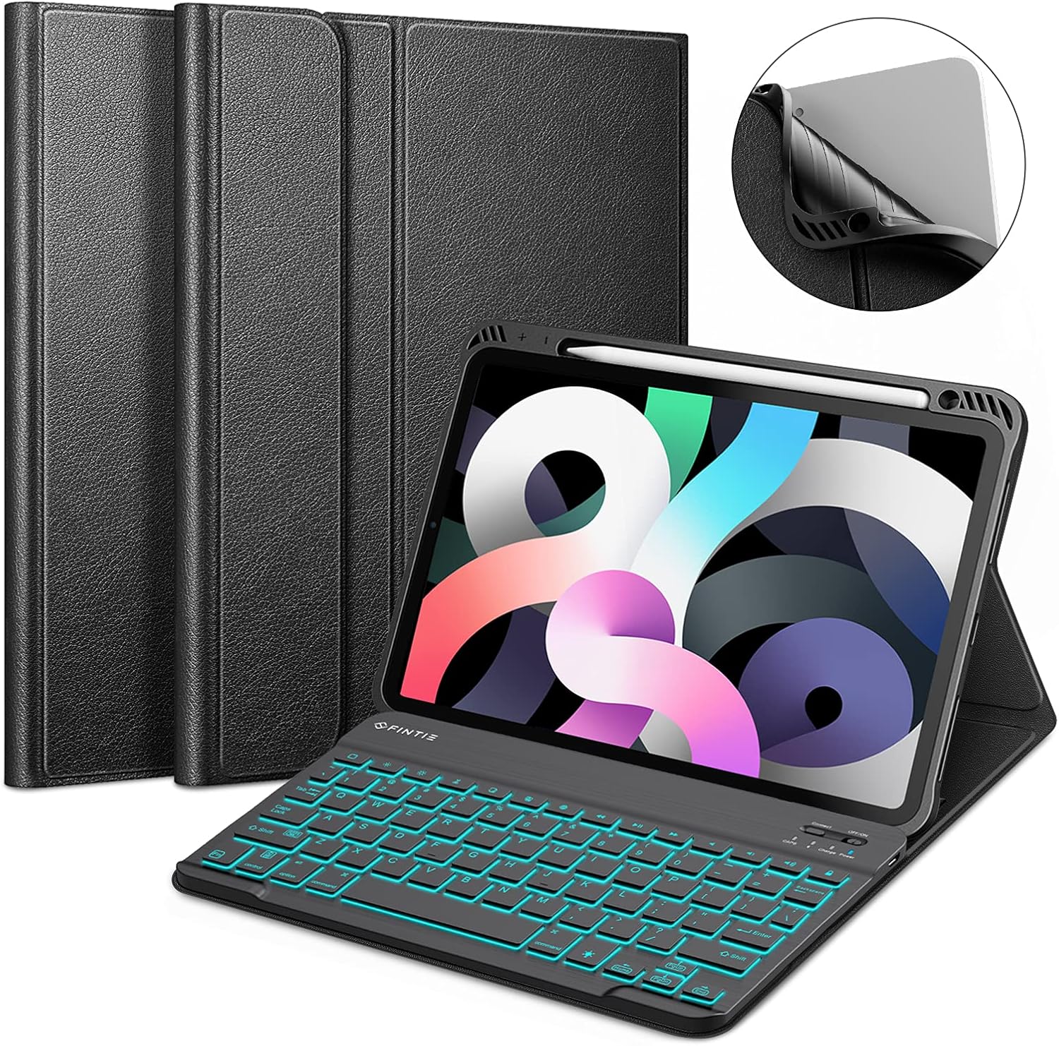 Green Keyboard Case for iPad Air 4th Generation 10.9 Inch 2020 with Detachable Bluetooth Keyboard N16103