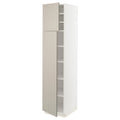 White High Cabinet with shelves, 2 Doors, 18x24x80 Y50643