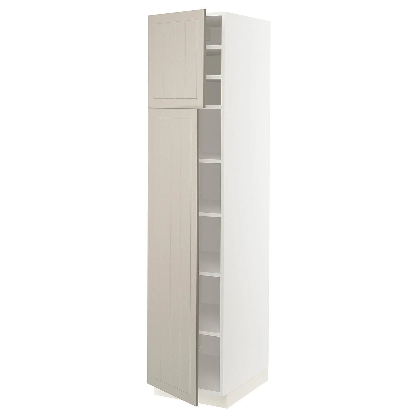 White High Cabinet with shelves, 2 Doors, 18x24x80 Y50643