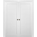 French Double Pocket Doors 48 x 96 with Frames Solid Wood Interior Sliding Closet Door X199513